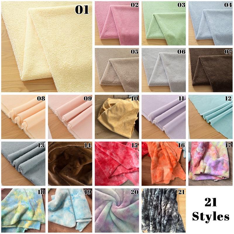 30x50cm Teddy Short Plush Fabric Elastic Doll Pillowcases Toys Diy Sewing Cloth Velvet Plush Handmade Sewing Quilting Fabric