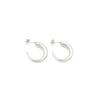 Cold Wind Titanium Steel C-Shaped Women'S Stud Earrings Niche Personality Simple Horn Hollow Jewelry Earrings