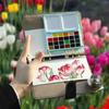 24 Grid Watercolor Paint Box Magnetic Empty Paint Palette Travel Painting Tray  Artist