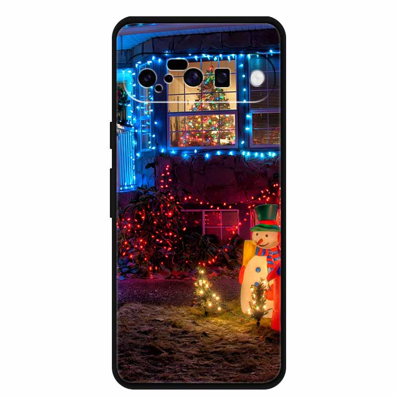 Christmas Phone Cases For Google Pixel 10 Case Silicone Soft Black Cover Christmas Tree for Pixel 10 Pro / 10 Pro XL Back Cover