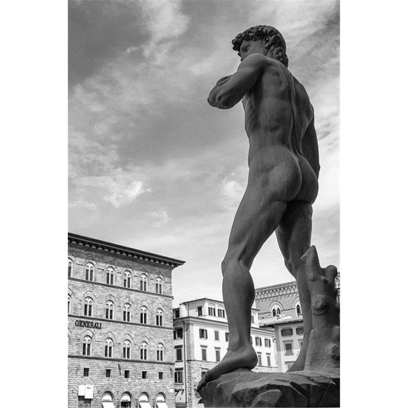 Greek Statue Plaster Sculpture Artwork David Art Canvas Painting Figure Poster and Print Wall Picture for Living Room Home Decor