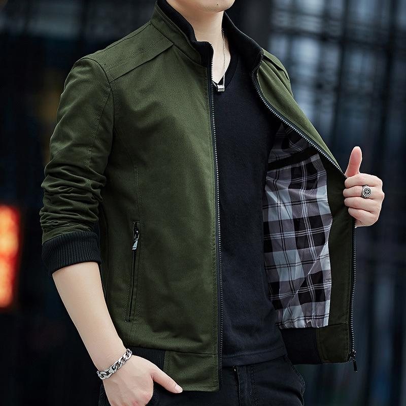 Jacke Herbst und Winter Koreanische Version Trend Slim Casual Stehkragen Herrenbekleidung