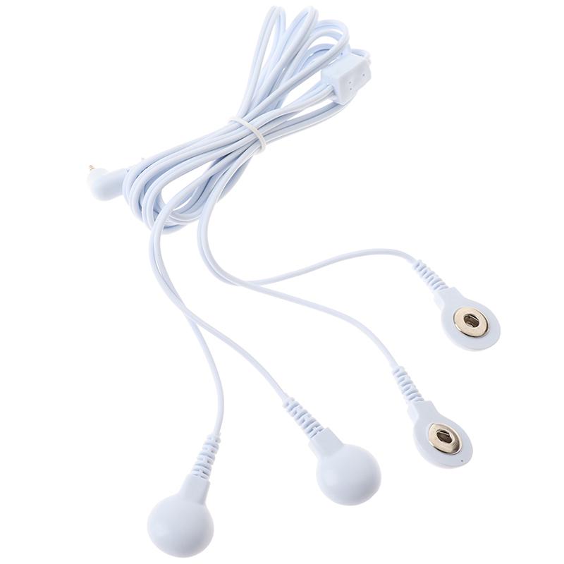 1 Pc 4-Way Electrode Pads Tens Unit Lead Wires Cables Connection Massage Tools