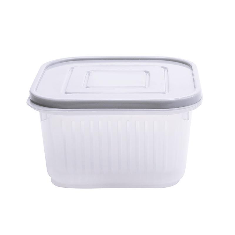 Kitchen Household Scallion Drain Storage Box Special Fresh-Keeping Box For Scallion, Ginger And Garlic With Lid, Shredded Meat Slices Refrigerator Box
