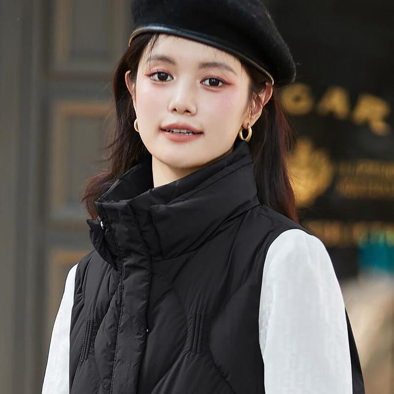 Fengxun Women's Casual Stand Collar Down Vest