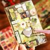 New 30 Sheets DIY Handbook Decorative Stickers Kawaii Retro Sticker Book INS Early Japenese Style Scrapbook