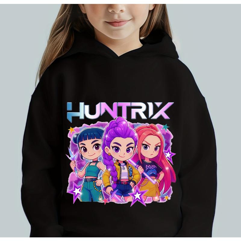 

K-pop Охотники на демонов Мультяшные Модные Толстовки Детские Повседневные Топы Для Девочек Мальчиков Кино Новая Толстовка С Капюшоном Осенний Пуловер С Длинным Рукавом 130