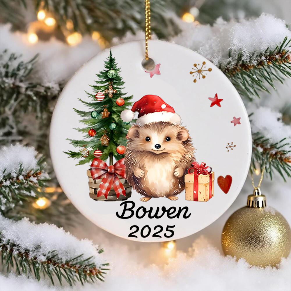 Personalised Name Christmas Keepsake, Animals Christmas Ornament, Tree Decor, Xmas Disc, Bauble