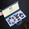 The Whole Set of Kiln-changed Glaze Brushed Teapot Kung Fu Gift Set Tianmu Gift Box Tea Set Large Set of Teacup Business