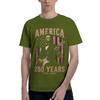 Abraham Lincolns Playing Guitar T Shirts Unisex Short Sleeve 4th July 250th Anniversary Tshirts Streetwear Tee Tops Pure Cotton