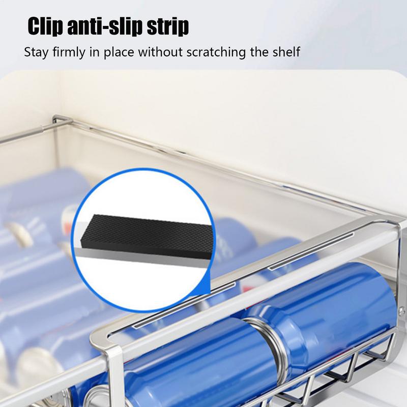 

Drink Organizer For Fridge Automatic Beverage Organizer Soda Can Organizer Rack Stainless Steel Can Storage Holder For China Mainland