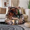 Horse Customize Your Name Blanket Used For Chair Office Sofa Bed Camping Soft And Warm Giving Friends And Relatives Birthday Graduation Gift