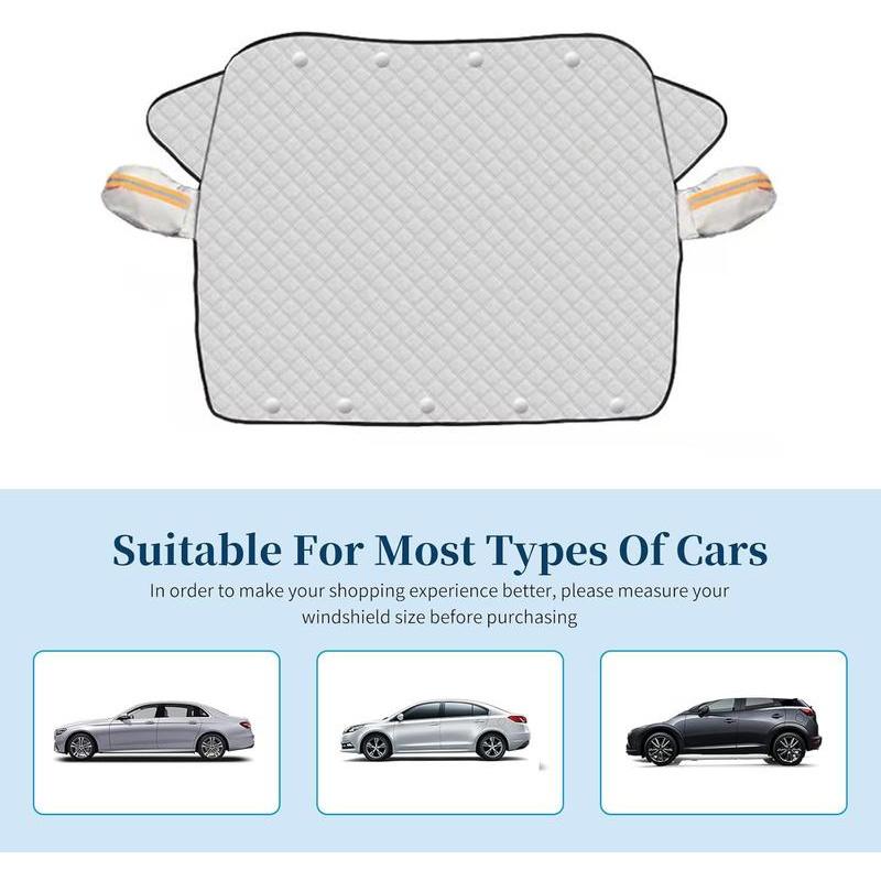 Winter Car Windshield Snow Cover Sun Shade Durable Ice Frost Rain Dust Guard Protector for All Season Weather Protection