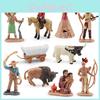 Realistic Wild West Character Model Set Including Chief Warrior Cowboy And Indian Woman