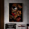 Astronaut Koszykarz Muzyka Malarstwo Nowoczesna Sztuka Ścienna Druk na Płótnie Plakat Zabawny Obraz do Salonu Dekoracja Domu Cuadros