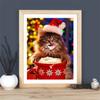 Diamond Painting 5D DIY Cat Rhinestone Picture Diamond Embroidery Cross Stitch Animal Christmas Decor