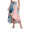 Women's Fashion Casual Printed Slit Ruffle High Waisted Fluttering Shorts Skirt