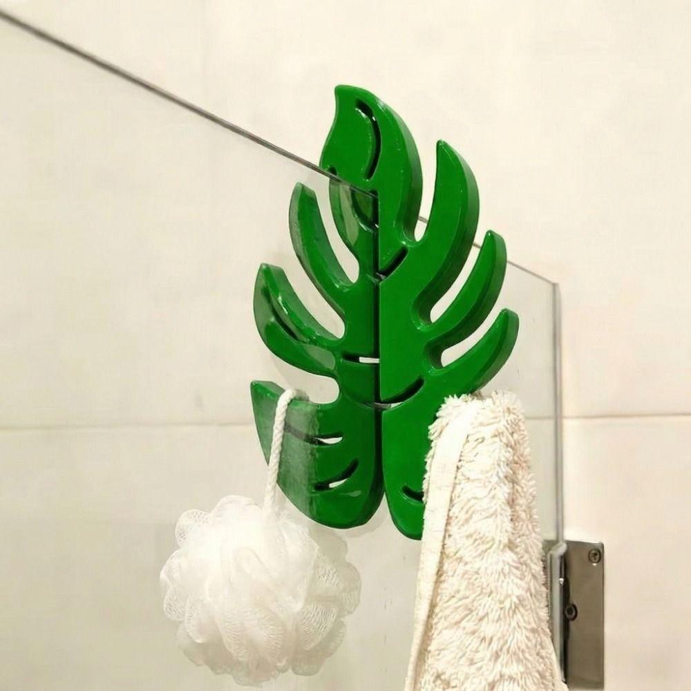 Hawaiian Tropical Glass Door Hook 3D Print Towel Hanger Bathroom Hook  Beach Decoration