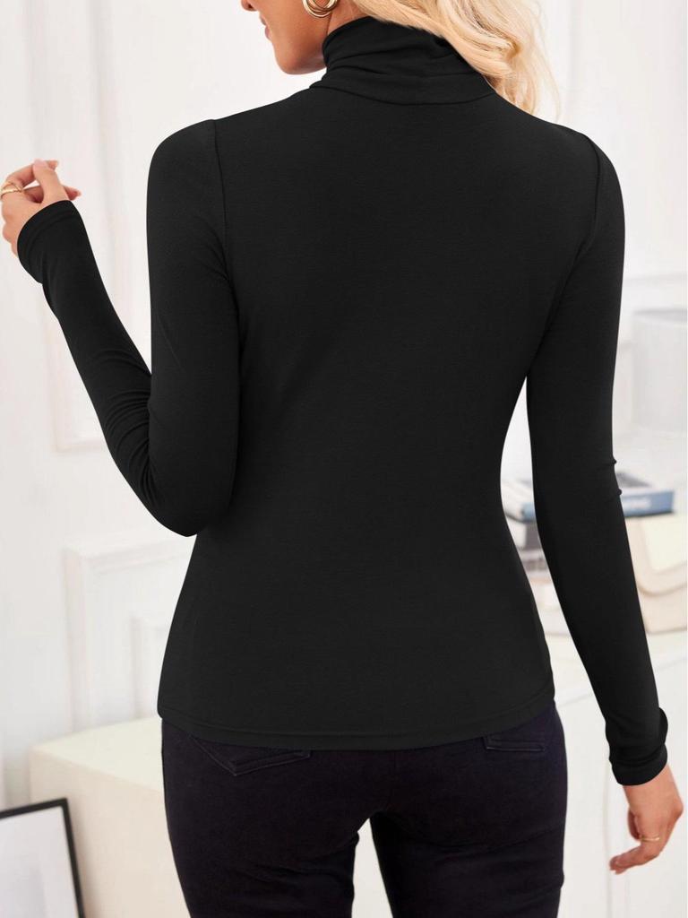 2025 Autumn/Winter Women's High Neck Slim Fit Base Layer Top