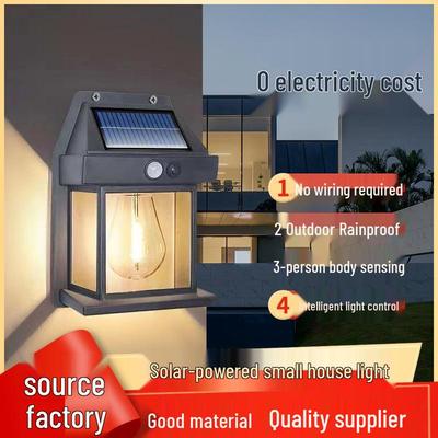 Solar-Powered Motion Sensor Outdoor Courtyard Wall Light