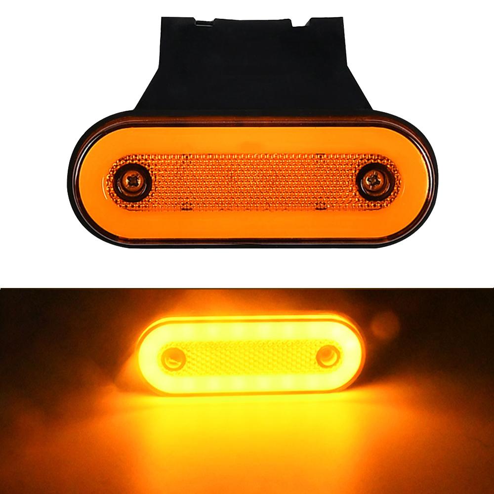 1PC LED Side Marker Light 12V 24V Truck Clearance Lamp Tail Light Trailer Tractor Lorry Warning Parking Lamp with Bracket