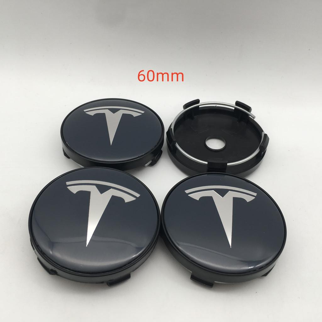 AAAIK1 20pcs 56mm 60mm 68mm For Tesla Model 3 Model Y Model S X Car emblem Wheel hub Center Cap Badge covers Decals Styling accessories