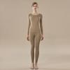 Women's Class A Fleece-Lined Thermal Cashmere Underwear Set - Antibacterial Autumn/Winter Top and Pants.