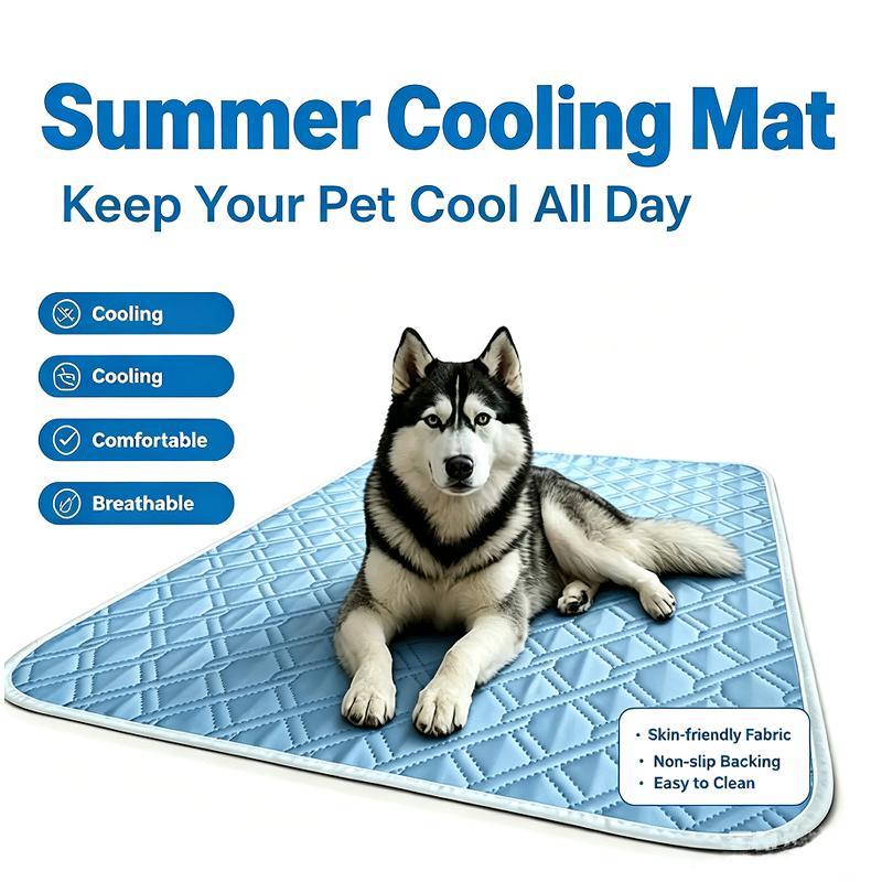 Summer Large Small Dog Cooling Mat Ice Slicky Fiber Fabric Universal Pet Cooling Mat Cat Sleeping Pad For Puppies And Adult Dogs