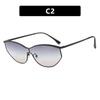 Y2K Future Technology Sense Cat Eye Sunglasses New Fashionable Large Frame UV Resistant Glasses UV400 Shades Eyewear