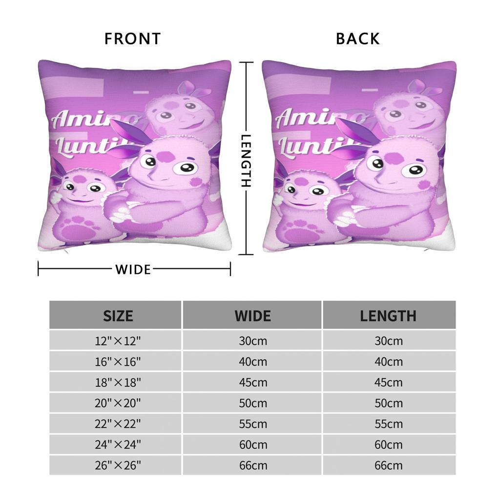 Luntik Cartoon Printing Pillowcase Cushion Cover Throw Pillow Cover Soft And Sweet Sofa Decor Zipper Multi Size