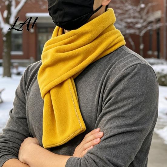 Outdoor Cycling Neck Cover Unisex Polar Fleece Scarf for Winter Warmth Thickened Soft Warmer Lightweight Winter Accessories with Cross-Interleaving