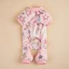 Pink Plush Dog Pajamas for Small Dogs Girl Winter Warm Puppy Pjs Fleece Clothes Sweater Outfit Cold Weather Dog Colorful Stars P