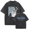 T-shirt Grafica Vintage Lavata Freya Skye Stars Align Tour Uomo Donna Estate Alta Qualità Moda Oversize Cotone
