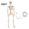 Durable Plastic Skeleton 36 Inches LED Light Up Halloween Skeleton, 3FT Life Size Full Body Cemetery Themed Landscaping Posable Human Bones