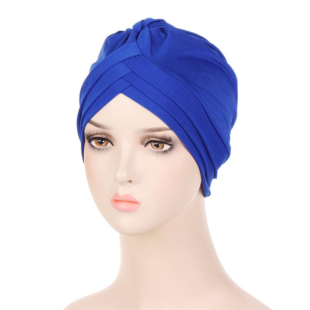 Indian Turban Muslim Women Hijab Floral Printed Hat Cancer Chemo Cap Islamic Hair Loss Cover Beanie Bonnet Head Scarf Pleated
