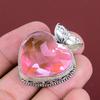 Faceted pink kunzite pendant real gemstone pendant dainty jewelry 925 sterling silver pendant handmade pendant vintage pendant gifts for her