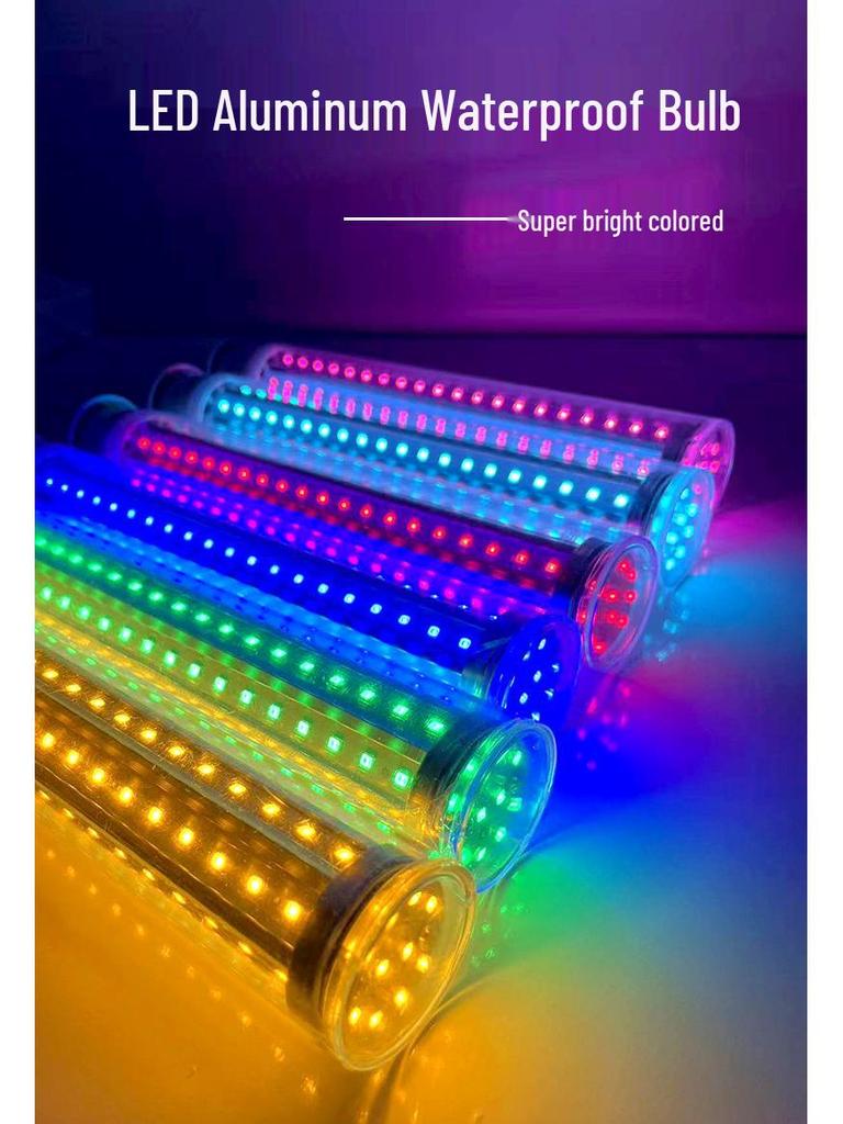 Waterproof Red & Yellow LED Corn Lantern: Energy-Saving Outdoor Decorative Globe Light