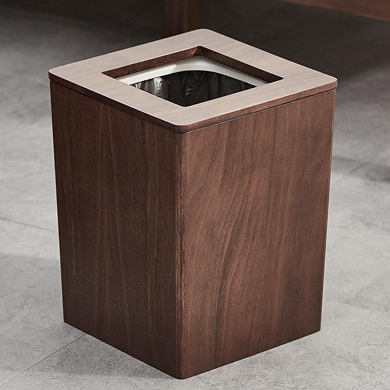 Nordic Wooden Waste Bins Bedroom Waste Bins Kitchen Cabinet and Storage Trash Can Large Waste Basket Trash Can Residue Processor 12L