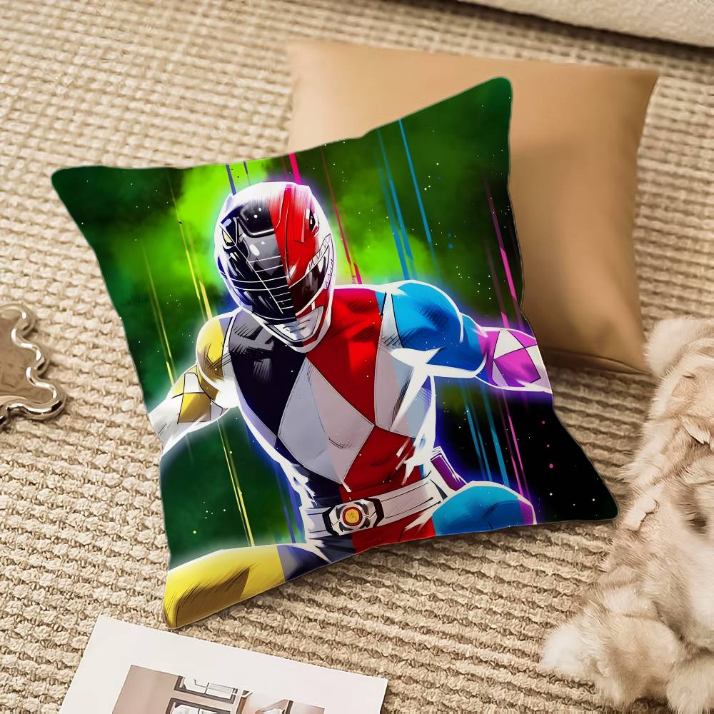 Могучие Морфины Пауэр Рейнджеры Наволочка Защита от пылевых клещей Невидимая молния Диван Кровать 12x12Inch