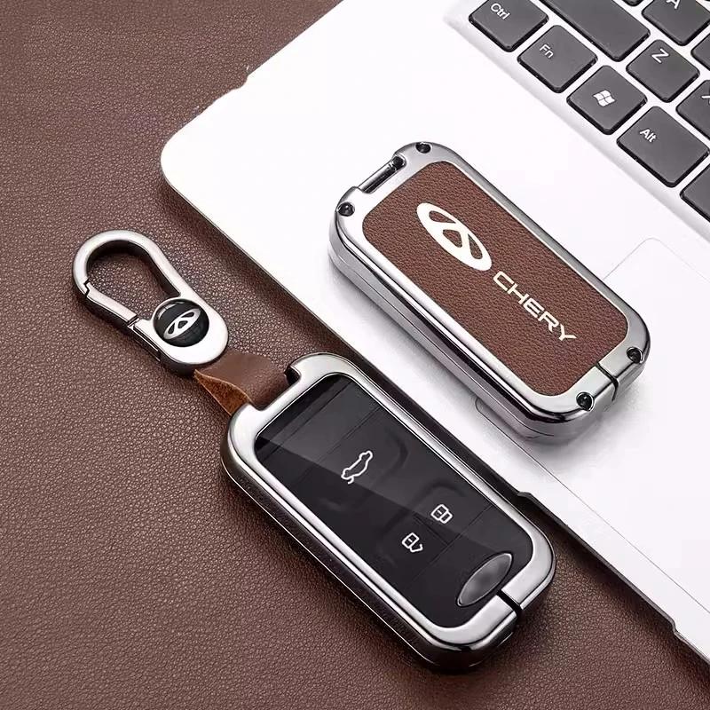 Car Remote Key Case Fob Shell Cover Zinc Alloy For Chery Arrizo 5plus Gx 7e Tiggo 5 3 4 6 8 5x Protector Keychain Accessories  LL2
