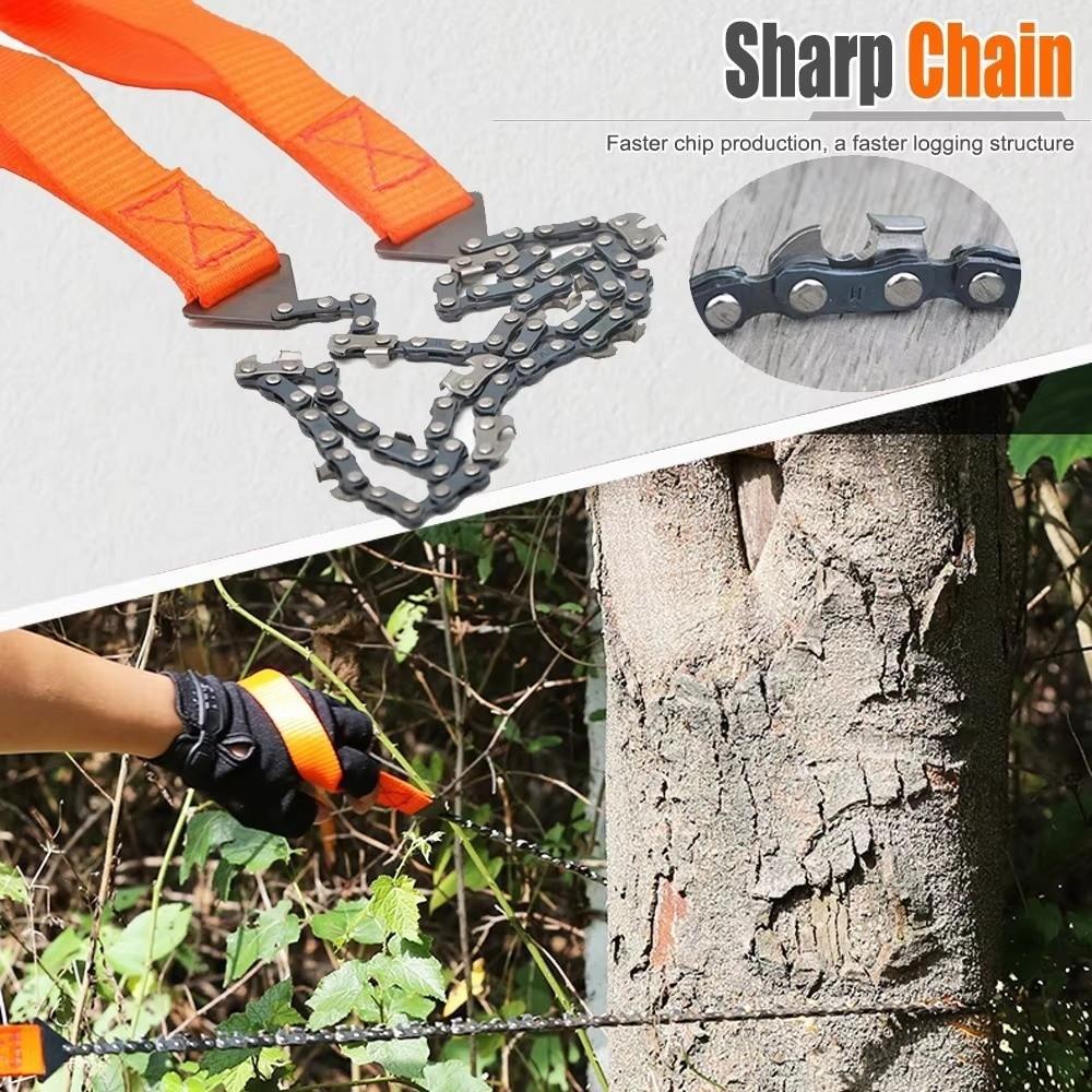

High Quality Portable Wire Saw 11/33 Teeth with Pouch Hand Drawn Saw Durable Multi Function Survival Chainsaw Field Work Black-11 Teeth