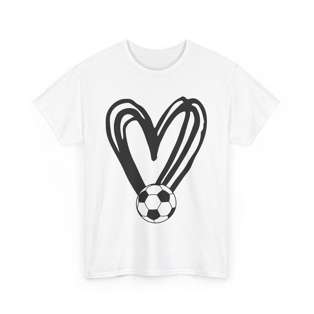 Soccer Heart T-Shirt, Sports Lovers Soccer Player Supporters Women Men Shirt