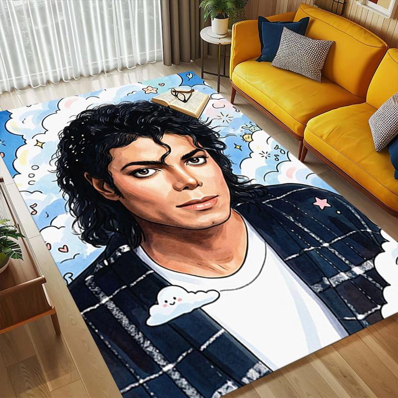 Michael Jackson Living Room Nonslip Area Rug Soft Carpet For Bedroom Gameoom Playroom Sofa Office Home Decor Doormat