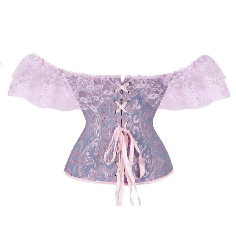 Women's Gothc Sexy Lingerie with Adjustable Belt Elegant Top Bustier Lace Corset Fashion Lace Bustier