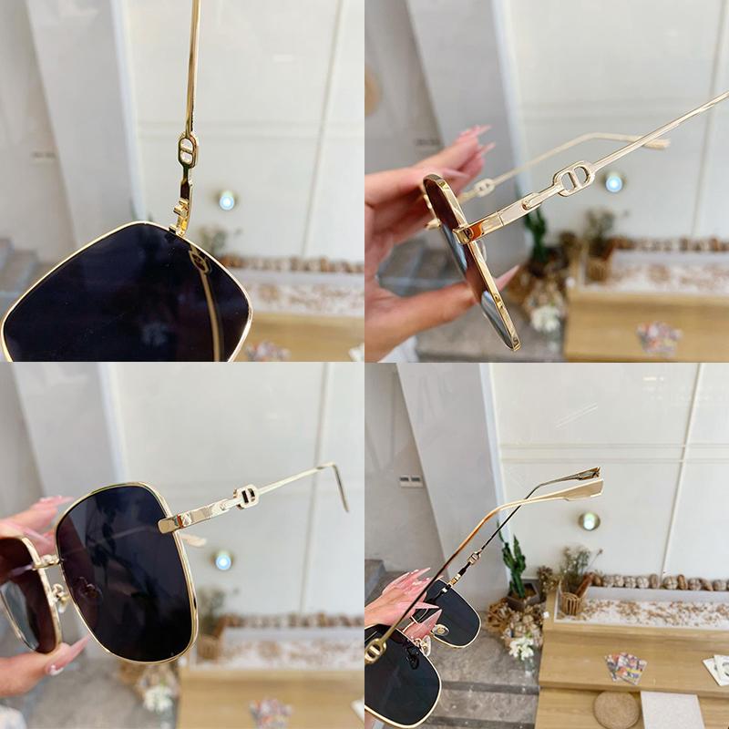 Metal Large Frame Square Sunglasses Women Fashion Sun Glasses Men Outdoor Driving Eyewear