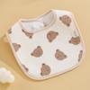 Cartoon Print Baby Bibs Cotton Newborn Saliva Towel New Burp Cloths