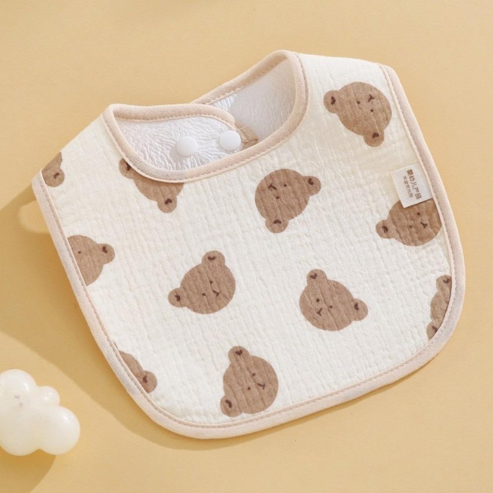 Cartoon Print Baby Bibs Cotton Newborn Saliva Towel New Burp Cloths