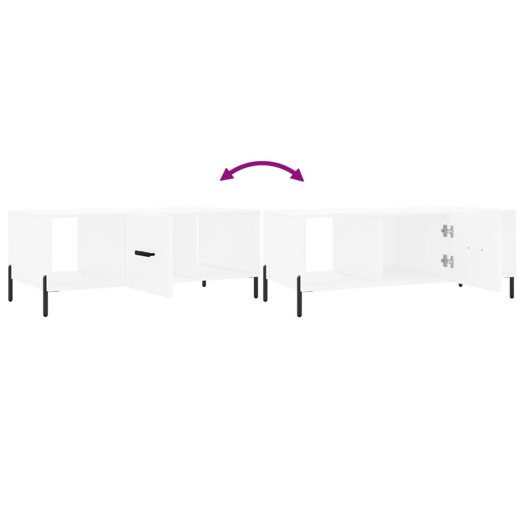  Coffee Table, White, 102x50x40 Cm, Wood-based Material