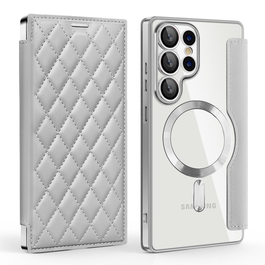 For Samsung Galaxy S22 S23 S24 S25 A16 A15...series.Yadun Small Fragrance Magnetic Leather Case-RFID-Blocking Card Slots & Wireless Charging Supported