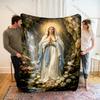 1PC Virgin Mary with Doves Print Blanket Warm Soft Fluffy Kids and Adult Sofa Bed Throw Blanket Outdoor Travel Camping RV